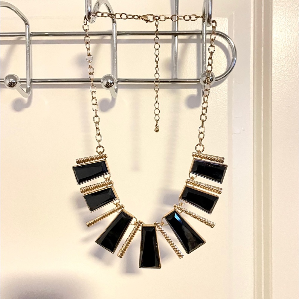 Black and Gold Statement Necklace